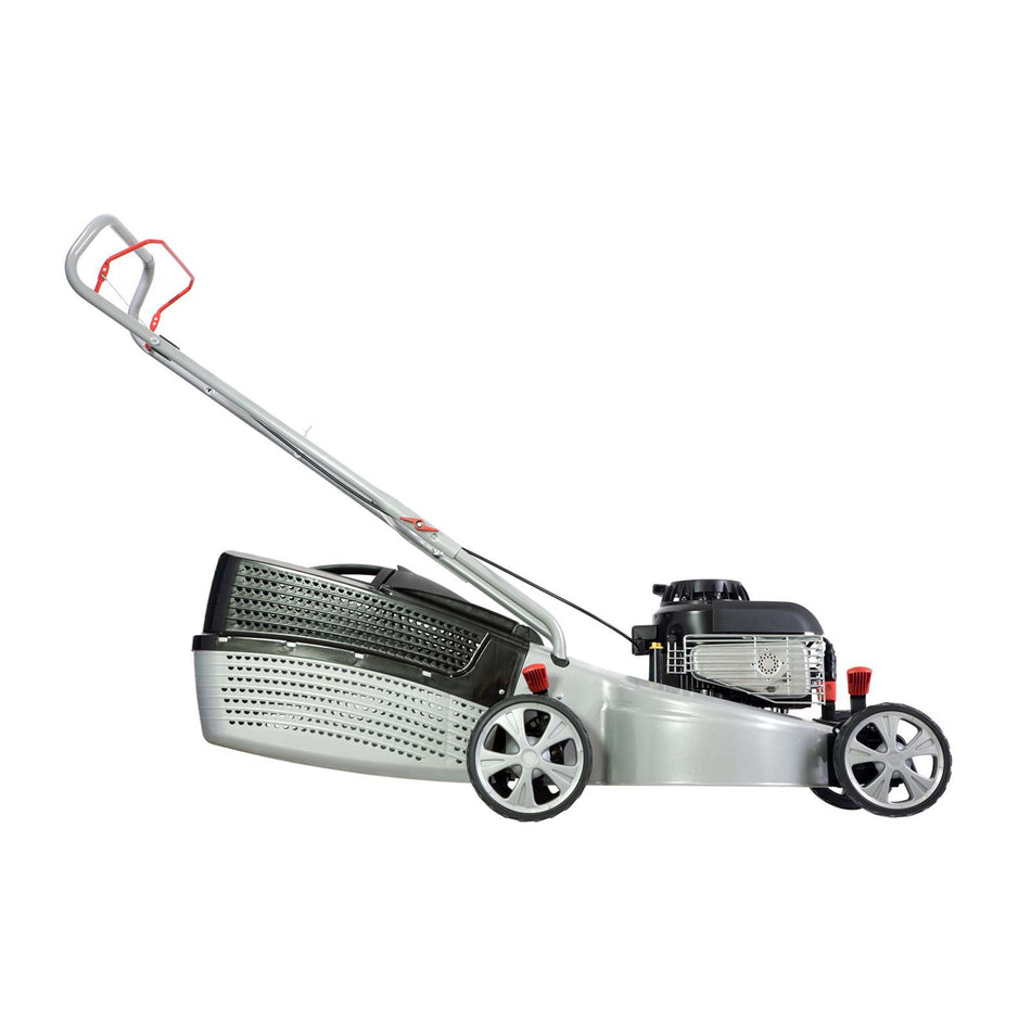 Cordless Lawnmower with 30 L Grass Catcher Bag, 20-30 mm Central Cutting Height, 9.6 kg, Includes 24 V 2 Ah Battery and Charger
