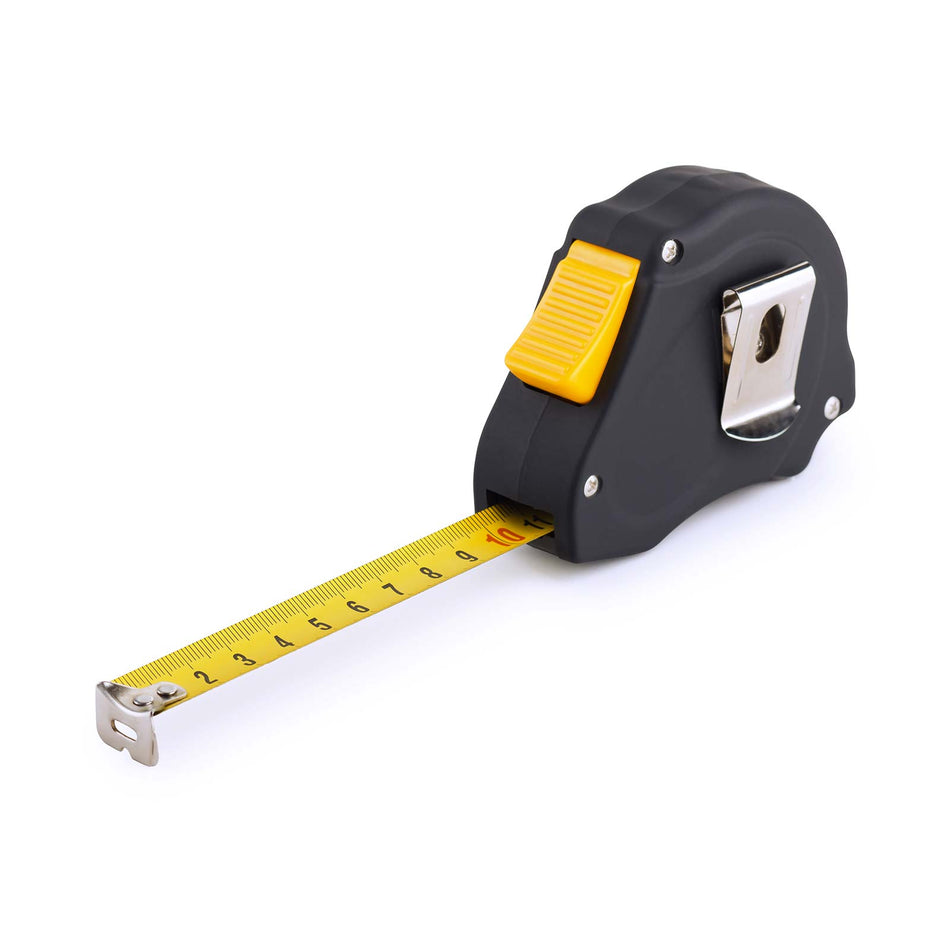 Robust Professional Tape Measure Riveted with Belt Clip and Reel System