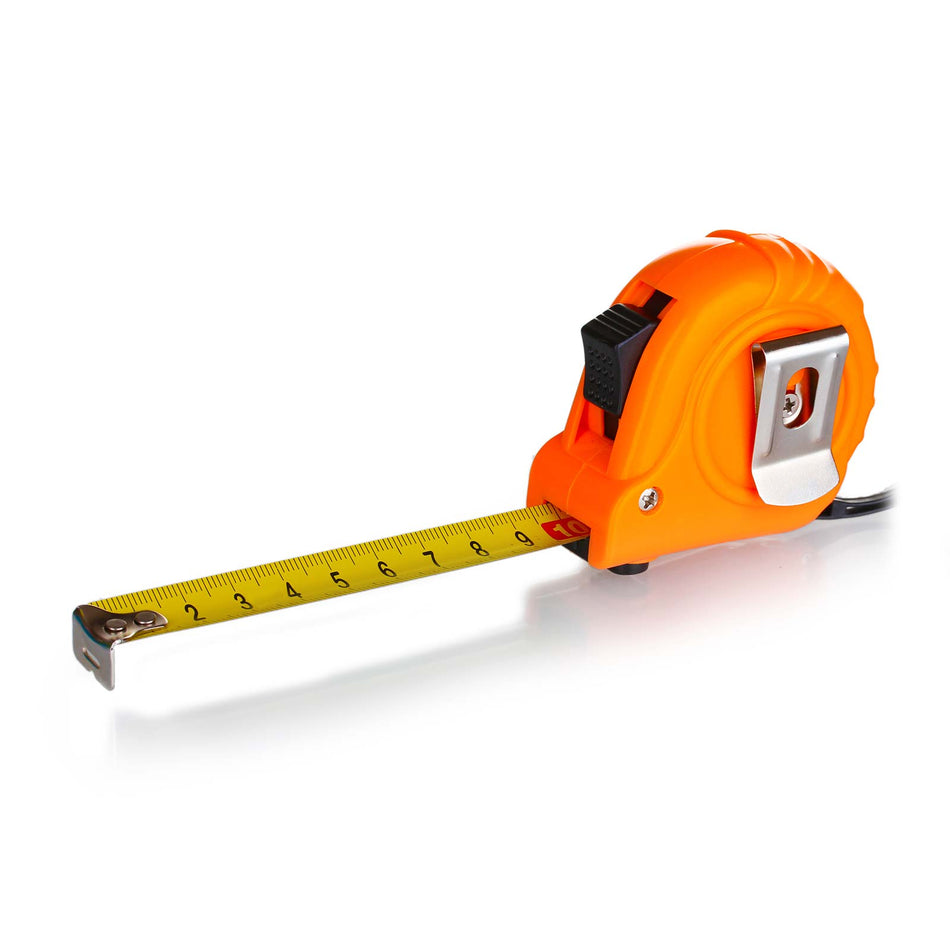 Robust Tape Measure with Stable Belt Clip and Automatic Reel System - Professional Measure 3 Metres