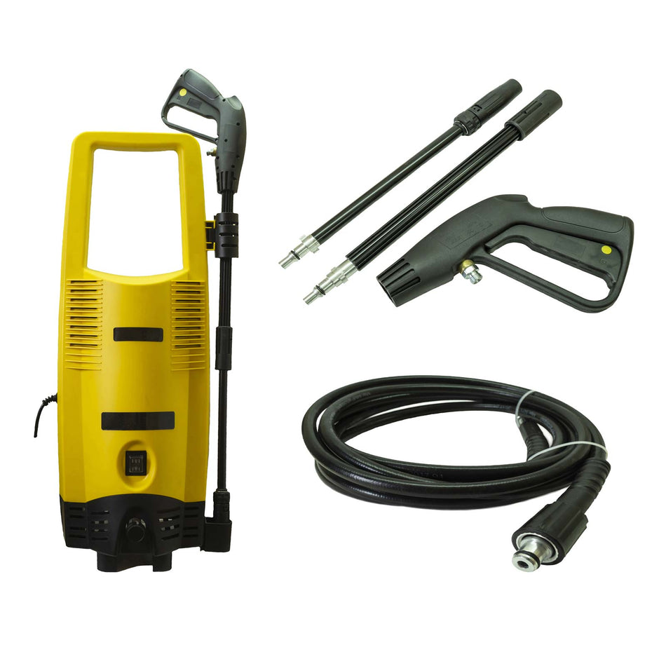 High-Pressure Washer, 165 Bar 465 L/h, 10 Metre Hose, 2200 Watt, Quick Connect System for Quick Change of Attachments, Including 11 Piece Accessory Set